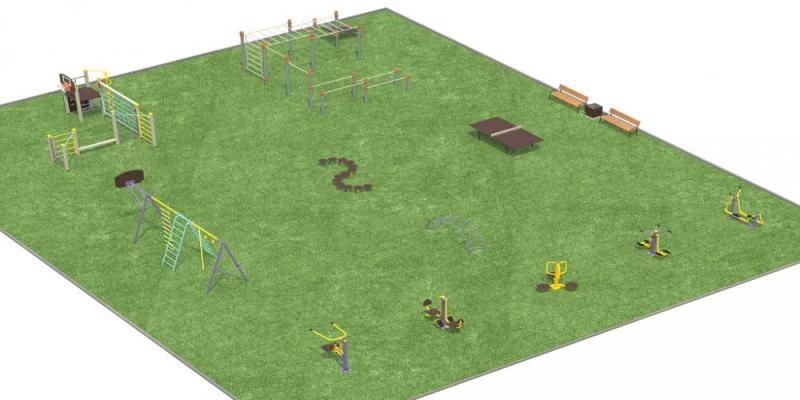 Дизайн проект спортплощадки разновозрастной  в Магадане