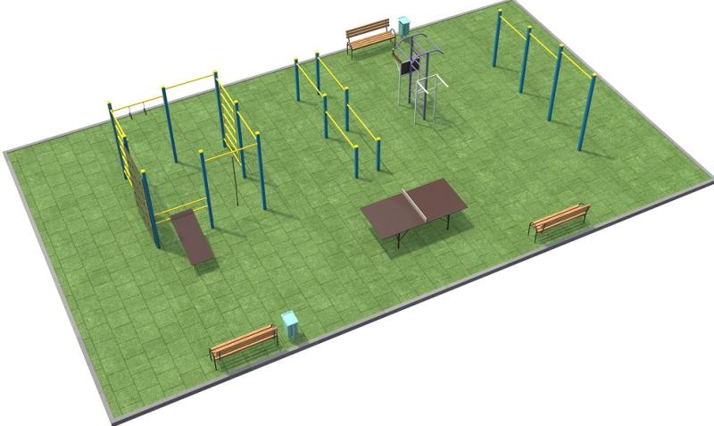 Проект спортплощадки 170 метров в Магадане в Магадане