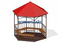 Беседка с лавками и полом МАФ 4122 в Магадане Беседка с лавками и полом МАФ 4122 в Магадане