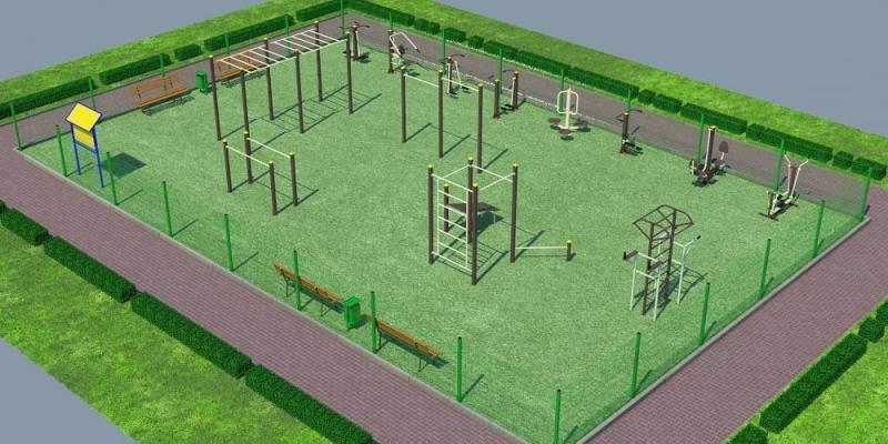 Проект спортивной воркаут площадки с уличными тренажерами - 1467400 рублей в Магадане