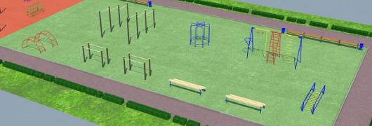 Проект детско-спортивной площадки для школы - детсада в Магадане