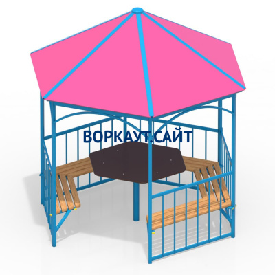 Беседка со столом и лавками МАФ 4121 в Магадане