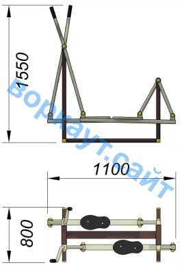 Уличный тренажер "Лыжник" УТ 008 в Магадане