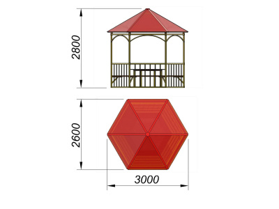 Беседка со столом и лавками МАФ 4121 в Магадане