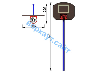Баскетбольный щит СИО 3510 в Магадане