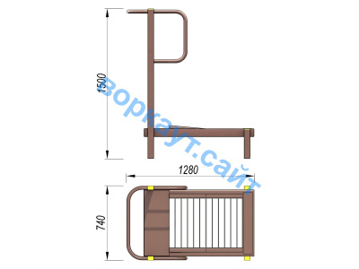 Уличный тренажер Беговая дорожка УТ 009 в Магадане