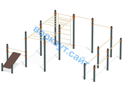 Спортивный комплекс воркаут ВС-50 в Магадане Спортивный комплекс воркаут ВС-50 в Магадане