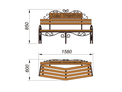 Скамья примирения МАФ 1610 в Магадане