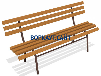 Лавочка со спинкой МАФ 1604 в Магадане
