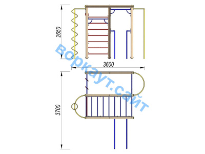 Детский спортивный комплекс Гимнастический ДСК 3107 в Магадане