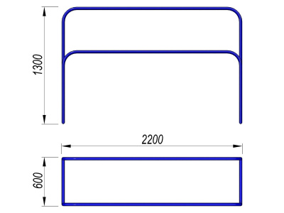 Брусья разновысокие МАФ 3531 в Магадане