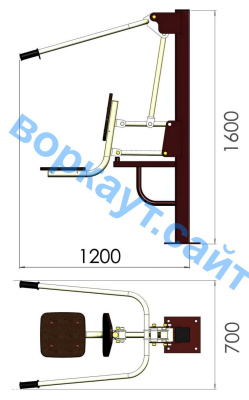 Уличный тренажер "Тяга сверху" УТ 001 в Магадане
