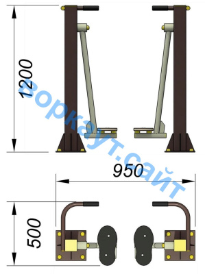 Уличный тренажер "Ходьба в пространстве" УТ 005 в Магадане