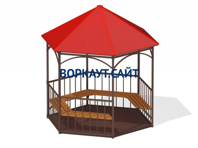 Беседка с лавками и полом МАФ 4122 в Магадане