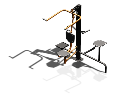Уличный тренажер "Верхняя тяга Твистер стоя Твистер сидя" УТ336 в Магадане