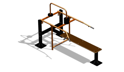 Силовой уличный тренажер  "Горизонтальный жим"  УТ402 в Магадане