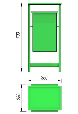 Урна с крышкой МАФ 1631 в Магадане