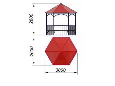 Беседка с лавками МАФ 4120 в Магадане