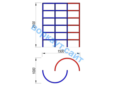 Шведская стенка полукруглая ДСК 3503 в Магадане